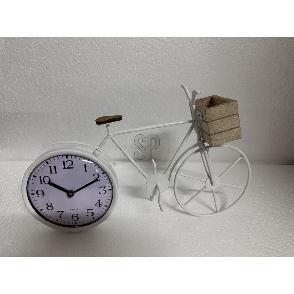 Stolní hodiny Kolo 33,5 cm bílé