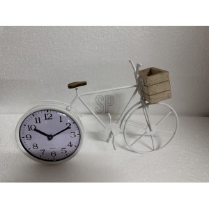 Stolní hodiny Kolo 33,5 cm bílé