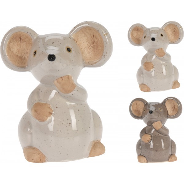 Porcelánová myš 10,8 cm mix druhů, 2 ks