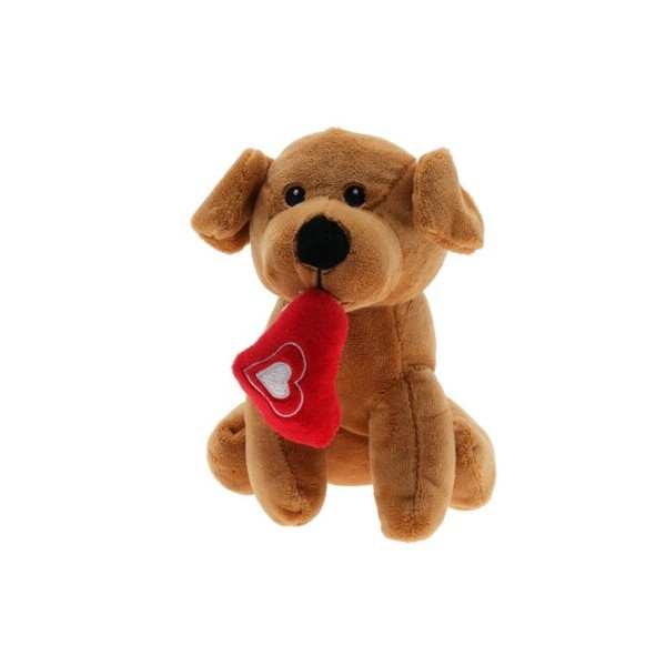 Plyšový pes Oříšek C 18 cm hnědý