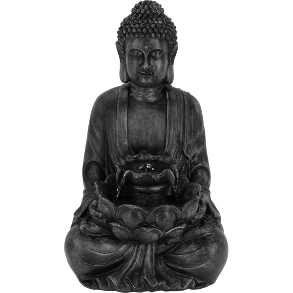 LED fontánka Buddha 47,5 cm černá