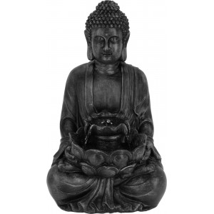 LED fontánka Buddha 47,5 cm černá