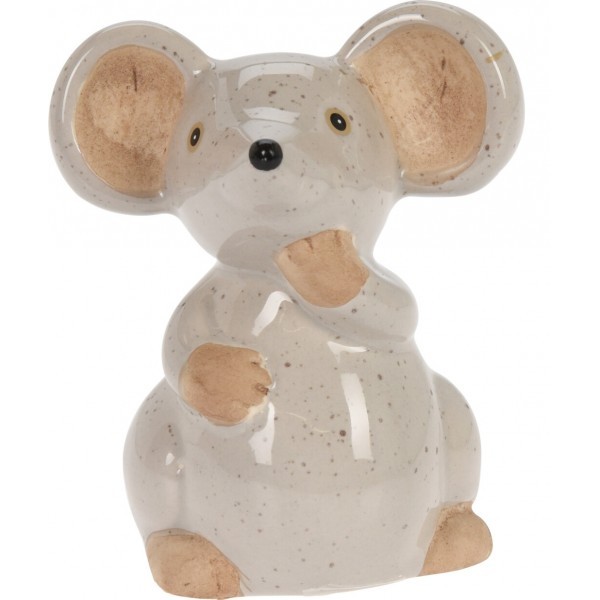 Porcelánová myš 15,5 cm bílá