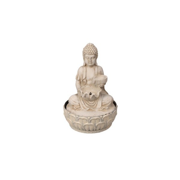 LED fontánka Buddha 29 cm béžová