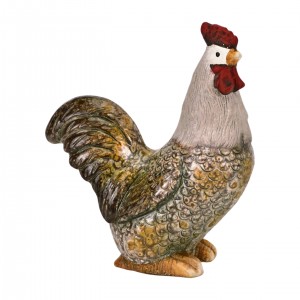 Keramická slepička 18,8 cm vícebarevná