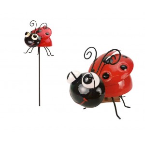 Kovový zápich Beruška 77 cm, sada 2ks