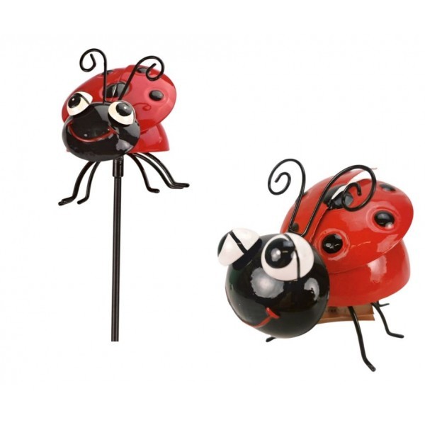 Kovový zápich Beruška 76 cm, sada 2ks