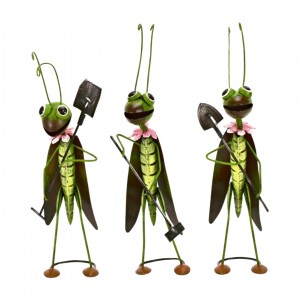 Kovová dekorace Cvrček mix druhů, 3 ks