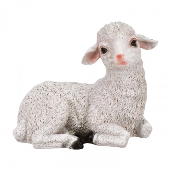 Ležící ovečka 17,5 cm bílá, balení 2 ks