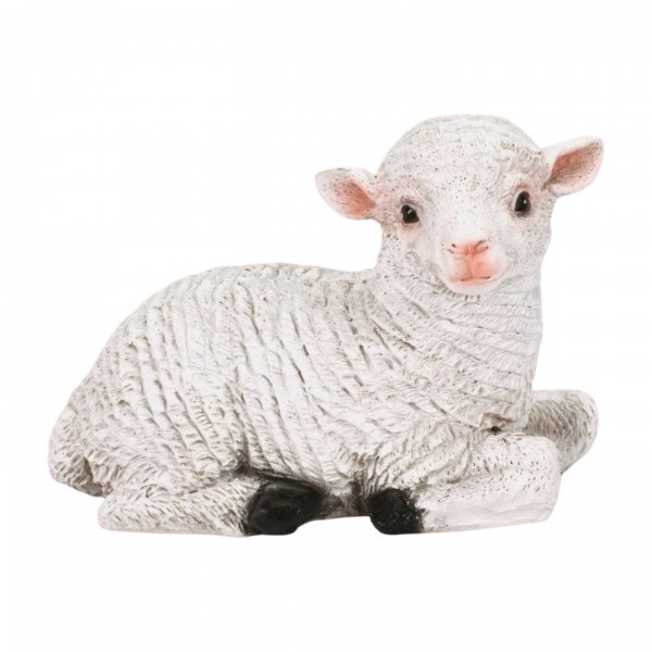 Ležící ovečka 10 cm bílá, balení 2 ks