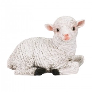 Ležící ovečka 10 cm bílá, balení 2 ks