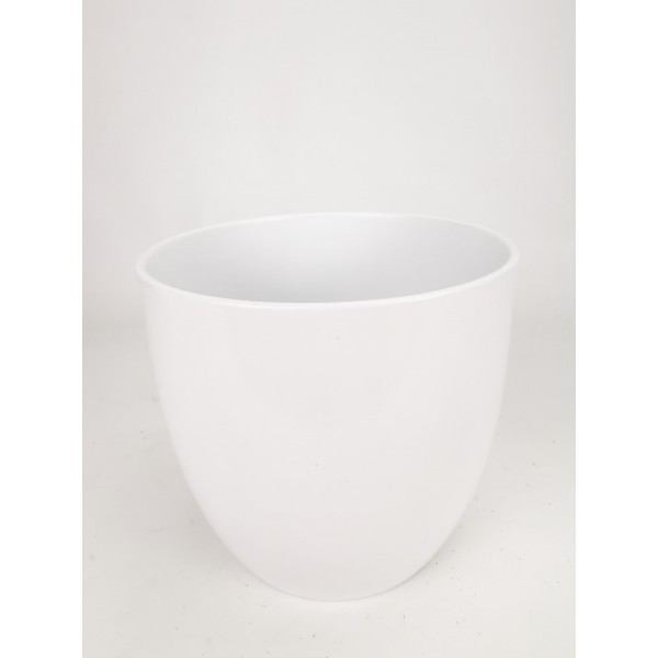 Keramický květináč Basel lesklý 16 cm bílý 2. jakost - větší obrázek Keramický květináč Basel lesklý 16 cm bílý 2. jakost