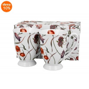 Porcelánový hrnek Flower meadow 340 ml, sada 2 ks v dárkové krabičce