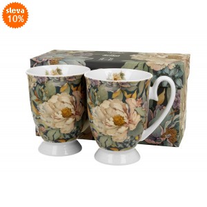 Porcelánový hrnek PEONY BLUE 340 ml, 2 ks v dárkové krabičce