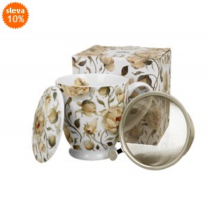 Porcelánový hrnek byliňák English Roses WHITE 510 ml v krabičce