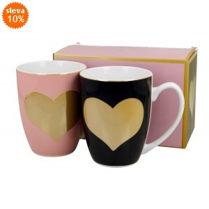 Porcelánový hrnek Big Heart 360 ml, 2 ks v dárkové krabičce