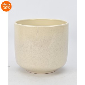 Keramický květináč Bari 16 cm krém efekt II. jakost