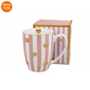 Porcelánový hrnek Heart 360 ml v dárkové krabičce