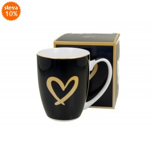 Porcelánový hrnek Heart 360 ml v dárkové krabičce