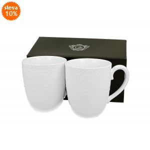 Porcelánový hrnek Alice 370 ml, 2 ks v dárkové krabičce