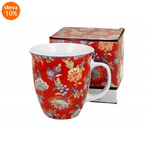 Porcelánový hrnek Sahat Red 650 ml v dárkové krabičce