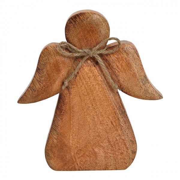 Dřevěný anděl Mango 20x18x3 cm