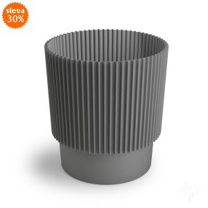 Plastový obal na květiny Elsa 130, tmavý popel