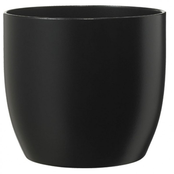 Keramický květináč Basel matný 19 cm černý