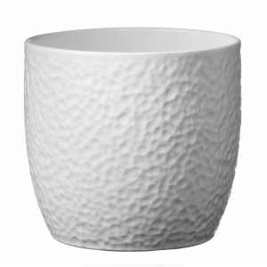 Keramický květináč Boston matný 24 cm bílý