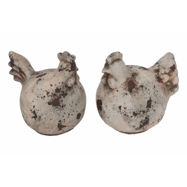 Betonová slepice šedá L