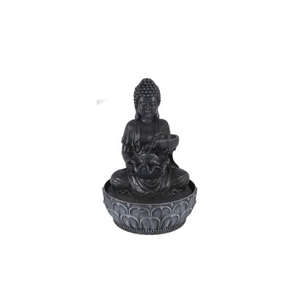 LED fontánka Buddha 29 cm černá