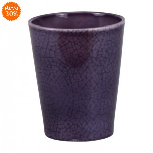 Fialový keramický květináč, 2. jakost