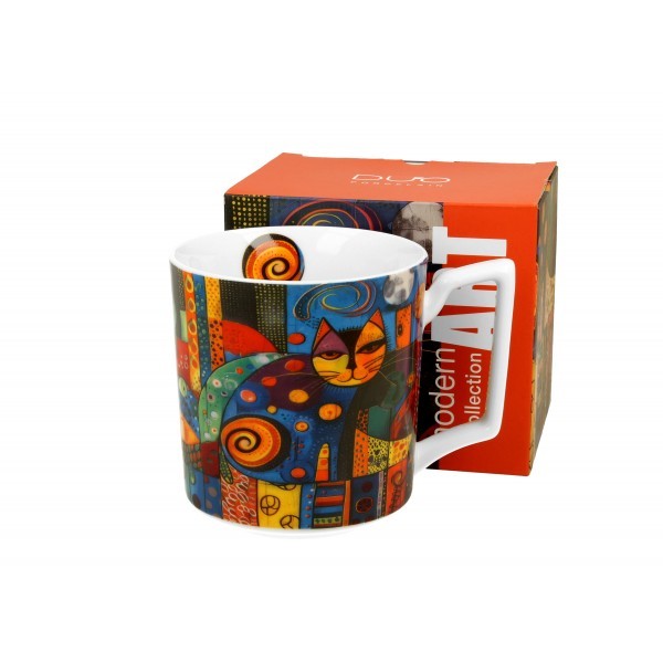 Porcelánový hrnek - kočka, 450 ml