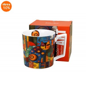 Porcelánový hrnek - kočka, 450 ml