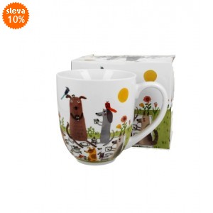 Porcelánový hrnek XXL - psí piknik, 1000 ml