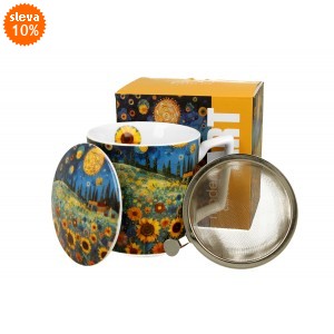 Porcelánový hrnek byliňák - slunečnice, 450 ml