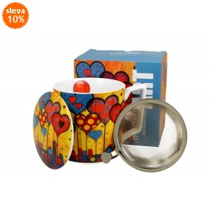 Porcelánový hrnek byliňák - srdce, 450 ml