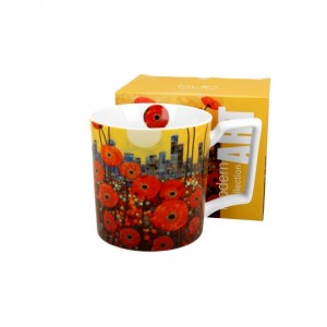 Porcelánový hrnek - máky, 750 ml