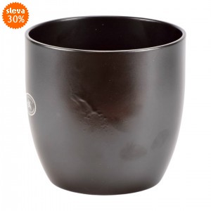 Černý, matný květináč 15,5 cm, 2. jakost
