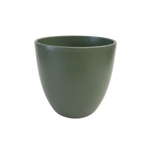 Keramický květináč Basel matný 19 cm mechově zelený, 2. jakost