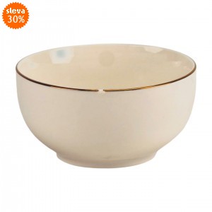 Porcelánová miska Sisa 480 ml bílo-zlatá, 2. jakost