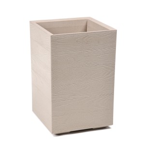 Plastový květináč Karo eco coffee 400x400x600 mm, latté