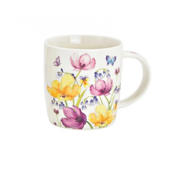 Porcelánový hrnek květiny B, 355 ml