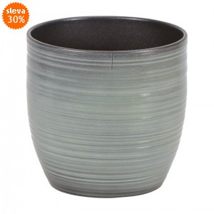 Keramický květináč Bergamo lesklý 16 cm mátový, 2. jakost