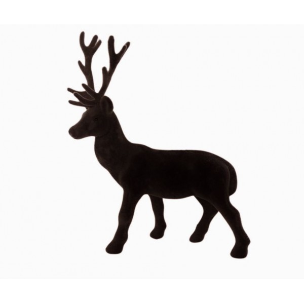 Dekorativní černý sob 40 cm