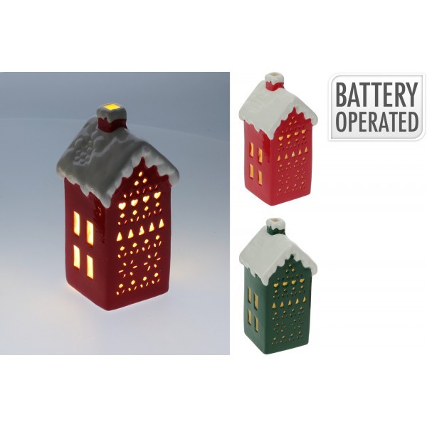 Domeček LED 15 cm mix barev, 2ks