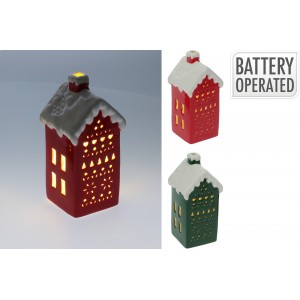 Domeček LED 15 cm mix barev, 2ks