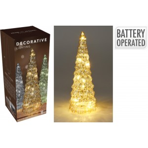 Vánoční LED stromeček 24 cm amber
