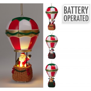 Vánoční létající balón s postavou LED, 17 cm