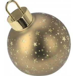 Skleněná LED baňka/koule s časovačem, champagne B, 15 cm